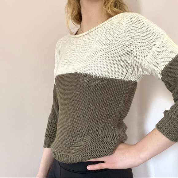 Brown and White Suzy Shier Sweater Size S - Picture 3 of 8